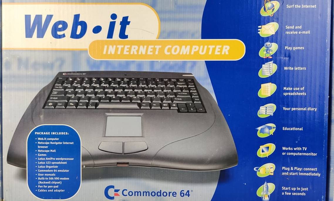 A boxed Commodore Web-IT computer