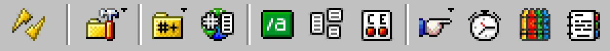 An old mIRC icon toolbar.